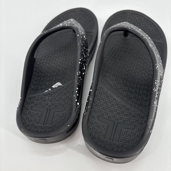Telic Energy Flip Flop Womens 6 2XS Midnight Black White Splash - Picture 2 of 6